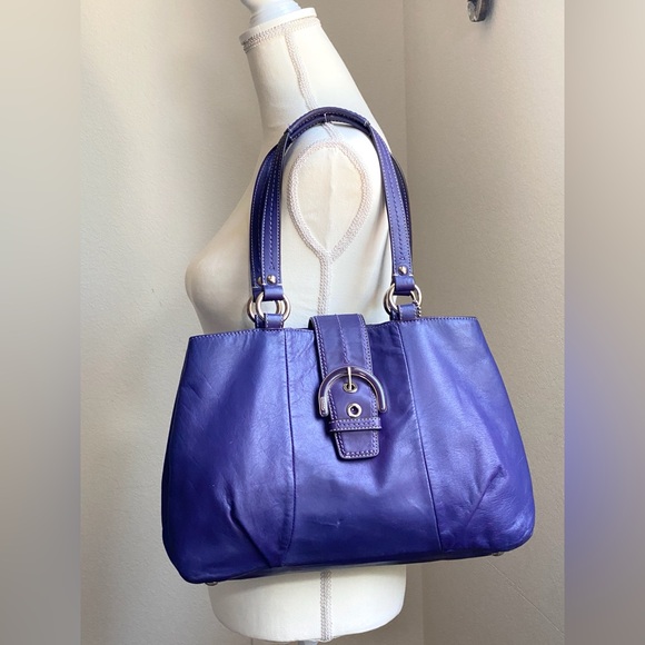 Coach Purple Leather Soho East West Shoulder bag - Picture 12 of 12